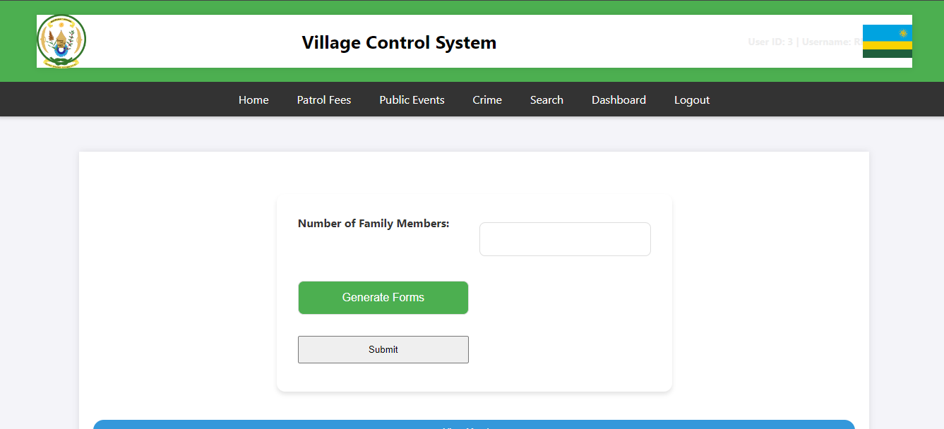 Village Collection System Screenshot